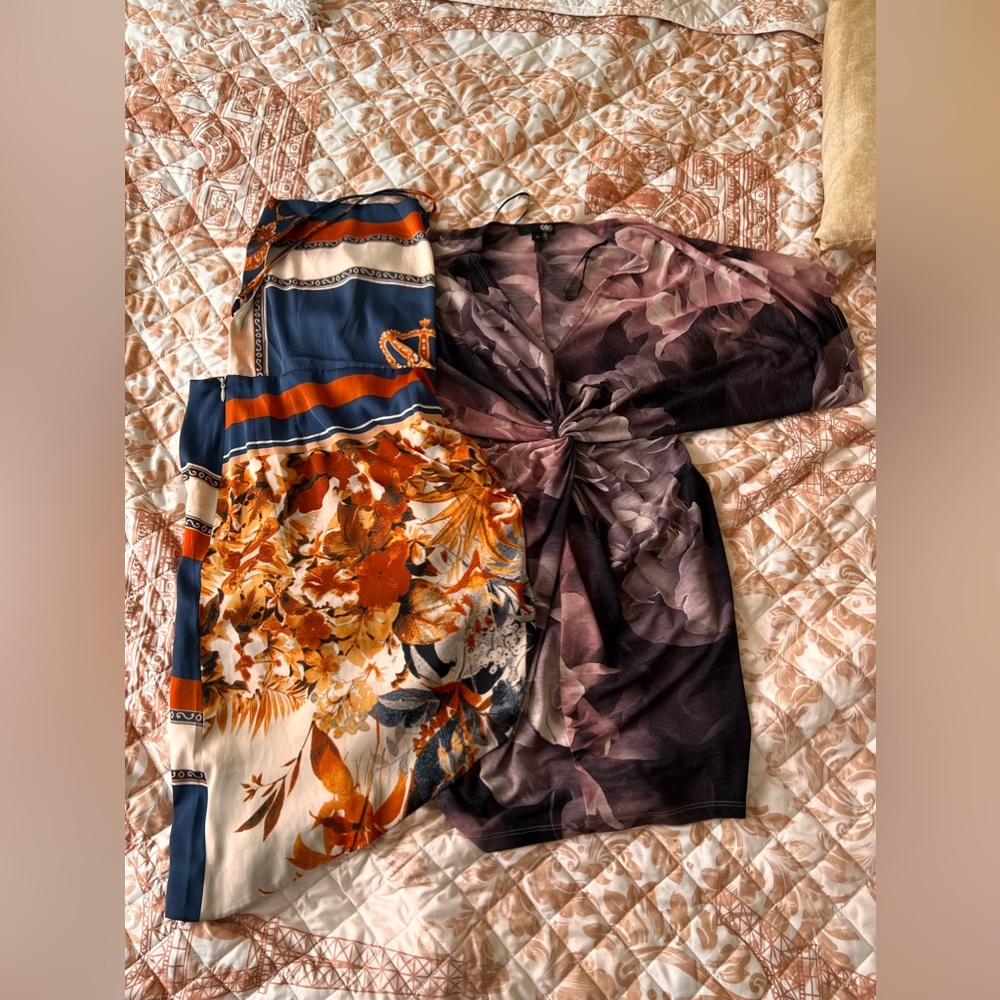 New dresses one is fashion nova the purple one is guess never worn